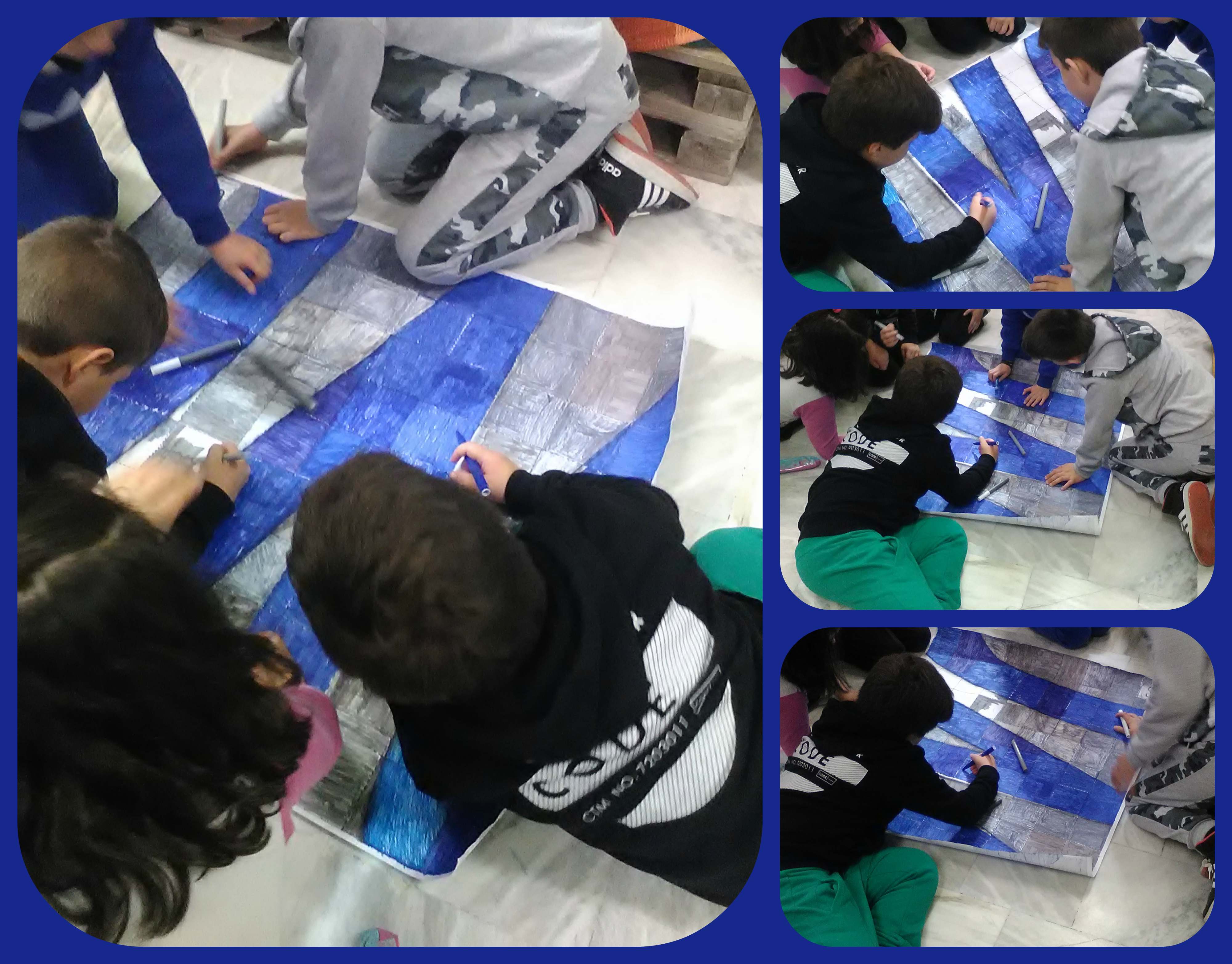 Χρωματίζουμε, κόβουμε, κολλάμε τα κομμάτια του παζλ! Χρωματίζουμε, κόβουμε, κολλάμε τα κομμάτια του παζλ!